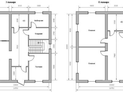 Планировка двухэтажных домов